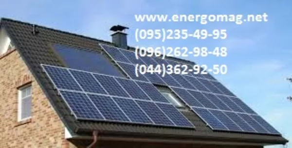 Солнечные панели, солнечные батареи, для дома, мощность 1кВт,  2 кВт,  3кВт 2